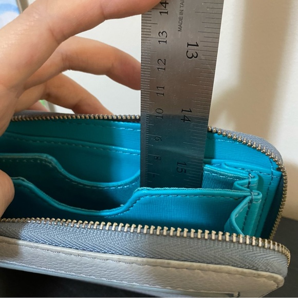 Fossil grey-blue leather wallet (phone wallet) - Picture 11 of 16